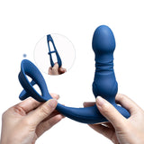 CYRUS App-Controlled Thrusting Prostate Massager with Cock Ring - Blue